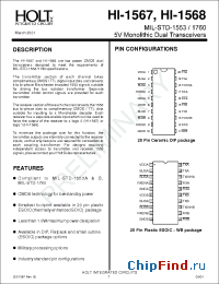 Datasheet HI-1567CD manufacturer HoltIC
