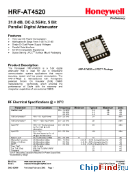 Datasheet AT4520 manufacturer Honeywell