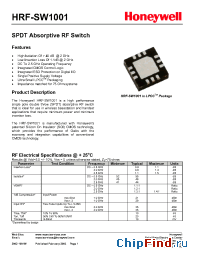 Datasheet HRF-SW1001-E manufacturer Honeywell