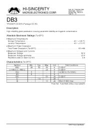 Datasheet DB3 manufacturer Hi-Sincerity