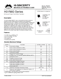 Datasheet H01N60 manufacturer Hi-Sincerity