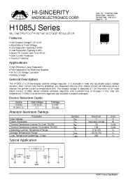 Datasheet H1085-3.3J manufacturer Hi-Sincerity