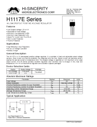 Datasheet H1117-3.3E manufacturer Hi-Sincerity