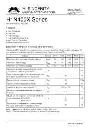 Datasheet H1N4002 manufacturer Hi-Sincerity