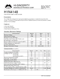 Datasheet H1N4148 manufacturer Hi-Sincerity