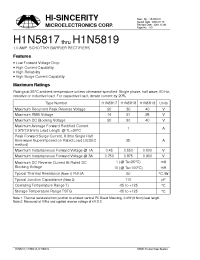 Datasheet H1N5817 manufacturer Hi-Sincerity