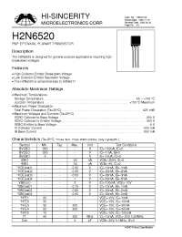 Datasheet H2N6520 manufacturer Hi-Sincerity