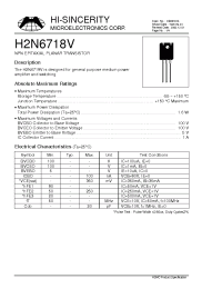 Datasheet H2N6718V manufacturer Hi-Sincerity