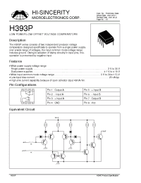Datasheet H393P manufacturer Hi-Sincerity