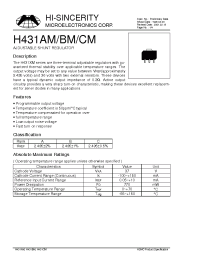 Datasheet H431BM manufacturer Hi-Sincerity