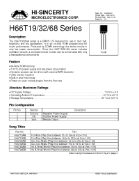 Datasheet H66T19AA manufacturer Hi-Sincerity