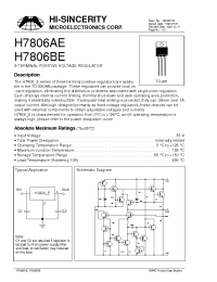 Datasheet H7806AE manufacturer Hi-Sincerity