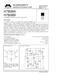 Datasheet H7808BI manufacturer Hi-Sincerity