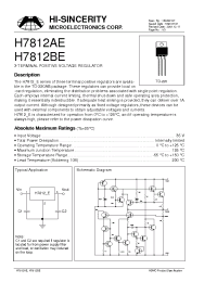 Datasheet H7812AE manufacturer Hi-Sincerity