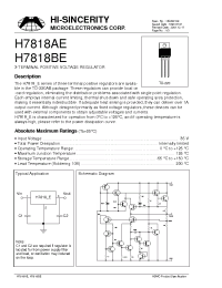 Datasheet H7818AE manufacturer Hi-Sincerity