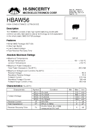 Datasheet HBAW56 manufacturer Hi-Sincerity