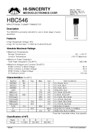 Datasheet HBC546 manufacturer Hi-Sincerity
