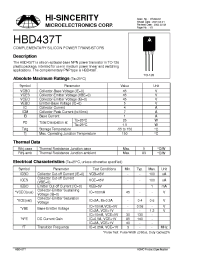 Datasheet HBD437T manufacturer Hi-Sincerity