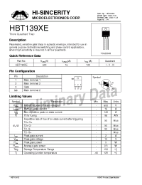 Datasheet HBT139DE manufacturer Hi-Sincerity