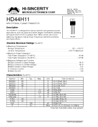 Datasheet HD44H11 manufacturer Hi-Sincerity