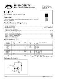 Datasheet HI117 manufacturer Hi-Sincerity