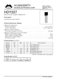Datasheet HI13003 manufacturer Hi-Sincerity