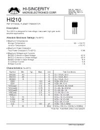 Datasheet HI210 manufacturer Hi-Sincerity