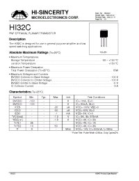 Datasheet HI32C manufacturer Hi-Sincerity