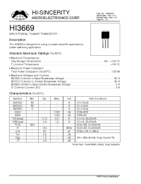 Datasheet HI3669 manufacturer Hi-Sincerity