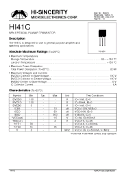 Datasheet HI41C manufacturer Hi-Sincerity