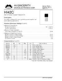 Datasheet HI42C manufacturer Hi-Sincerity
