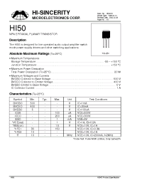 Datasheet HI50 manufacturer Hi-Sincerity