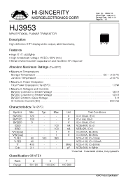 Datasheet HJ3953 manufacturer Hi-Sincerity