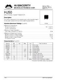 Datasheet HJ50 manufacturer Hi-Sincerity