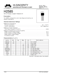 Datasheet HJ6668 manufacturer Hi-Sincerity
