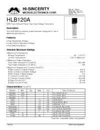 Datasheet HLB120A manufacturer Hi-Sincerity