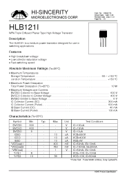 Datasheet HLB1211 manufacturer Hi-Sincerity