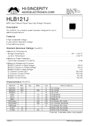 Datasheet HLB121J manufacturer Hi-Sincerity