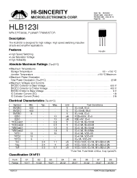 Datasheet HLB123I manufacturer Hi-Sincerity