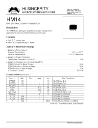 Datasheet HM14 manufacturer Hi-Sincerity