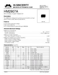 Datasheet HM2907A manufacturer Hi-Sincerity