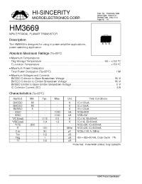 Datasheet HM3669 manufacturer Hi-Sincerity