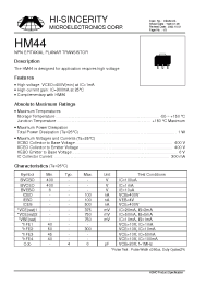 Datasheet HM44 manufacturer Hi-Sincerity