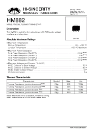 Datasheet HM882 manufacturer Hi-Sincerity