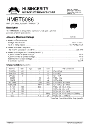 Datasheet HMBT5086 manufacturer Hi-Sincerity