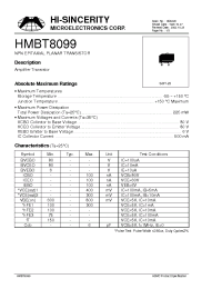 Datasheet HMBT8099 manufacturer Hi-Sincerity