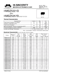 Datasheet HMBZ52 manufacturer Hi-Sincerity
