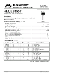 Datasheet HMJE2955T manufacturer Hi-Sincerity