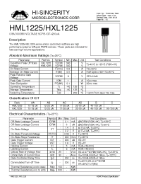 Datasheet HML1225 manufacturer Hi-Sincerity