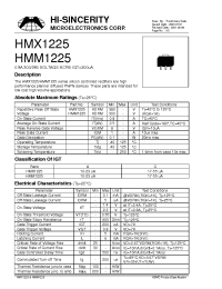 Datasheet HMM1225 manufacturer Hi-Sincerity